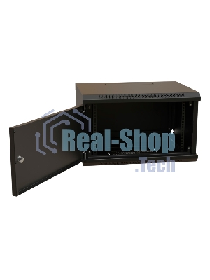 Шкаф коммутационный WRline (WR-TW-0945-SR-RAL9004) настенный 9U 600x450 мм пер. дв. металл 2 бок. пан. 60 кг черный 370 мм 500 мм IP20 сталь