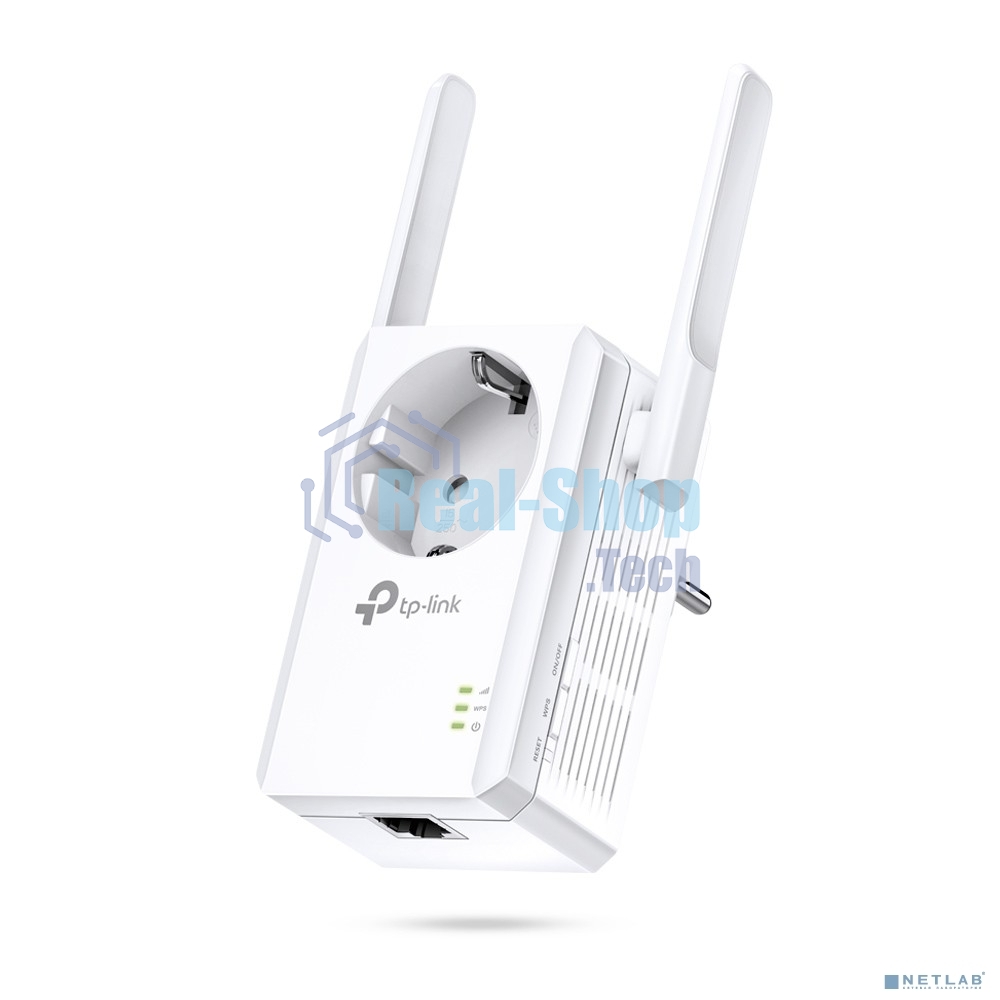 Сетевой адаптер TP-Link SOHO TL-WA860RE 300Mbps Wireless N Wall Plugged Range Extender with AC Passthrough, QCA(Atheros), 2T2R, 2.4GHz, 802.11b/g/n, 1 10/100Mbps LAN port, Range Extender button, Range Extender mode, suppo поставляется без кабеля RJ-45