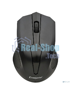 Мышь беспроводная ExeGate SR-9034 черный, 1600 dpi, радиоканал, USB, кнопки - 4