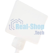 Стяжка пластиковая нейлоновая с площадкой для маркировки Lanmaster 2,5х100 мм, белая, 100 шт