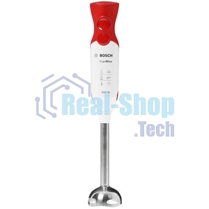 Блендер погружной Bosch MSM64110 белый/красный, 450 Вт, 2 скорости, турбо
