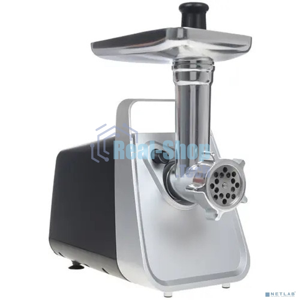 Мясорубка электрическая Moulinex ME306832 черный, 1600 Вт, 1.9 кг/мин, реверс, защита от перегрузки, металлический лоток, насадки - 6