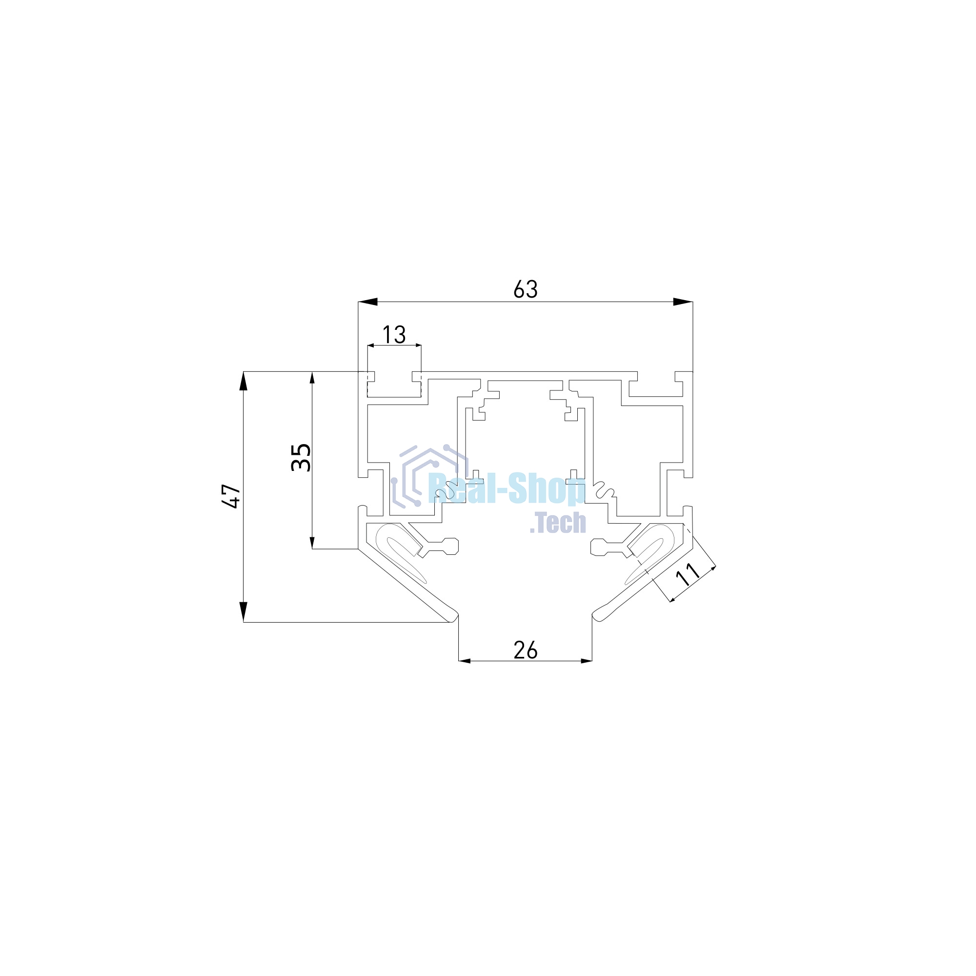 Slim Magnetic Шинопровод в натяжной потолок с декоративными вставками (черный) (2м) 85204/00