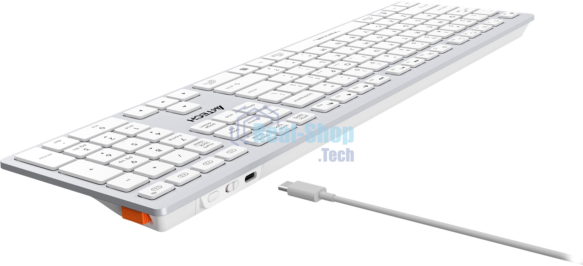 Клавиатура беспроводная A4Tech Fstyler FBX50C, USB, Bluetooth/Радиоканал, белый