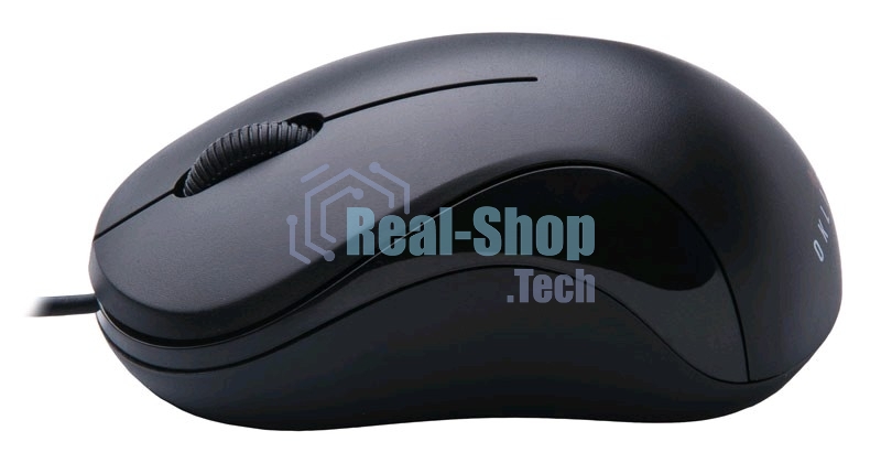Мышь проводная Oklick 115S черный, 1200 dpi, USB, кнопки - 3