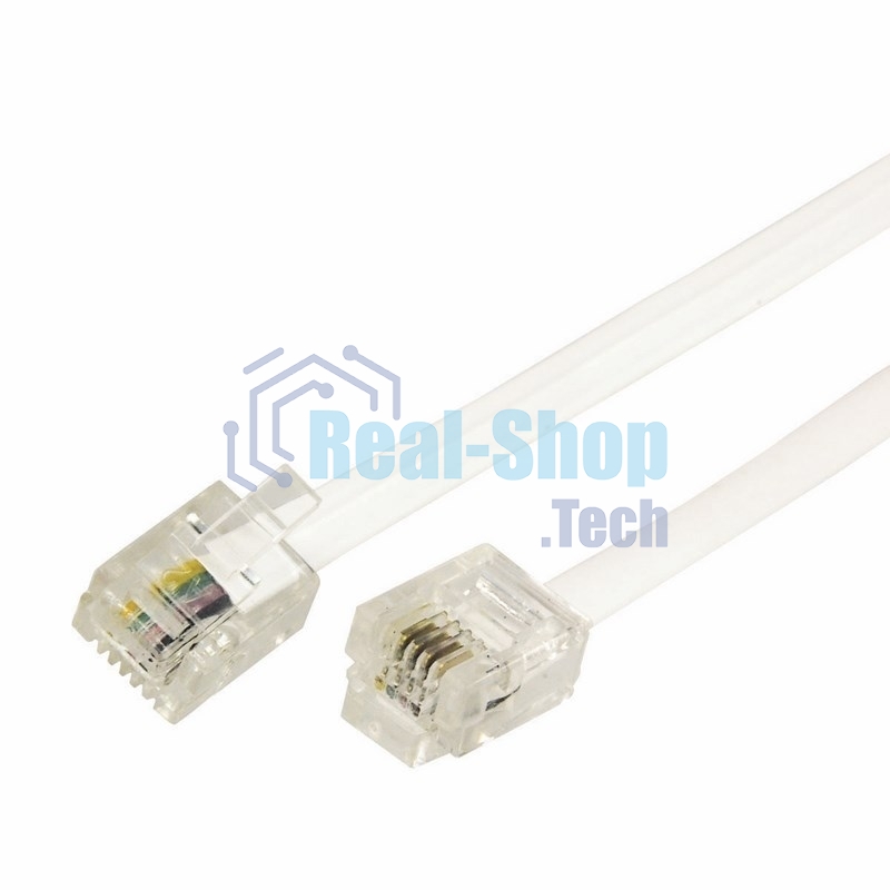 Телефонный шнур Rexant удлинитель RJ-11(6P-4C), длина 3 метра, белый