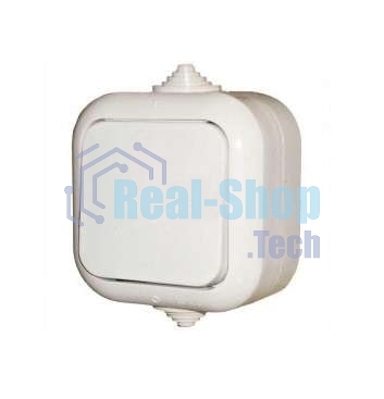 Выключатель 1-кл. ОП 10А IP44 белый БЕЛТИЗ А1 10-001