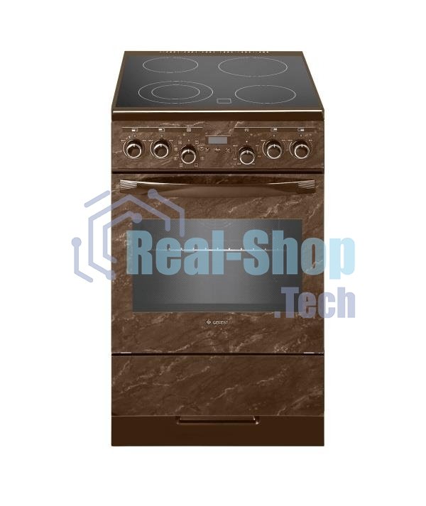Плита электрическая Gefest ЭП Н Д 5560-03 0054 коричневый, конфорок 4 шт, духовка 55 л, 50 см x 85 см x 58.5 см