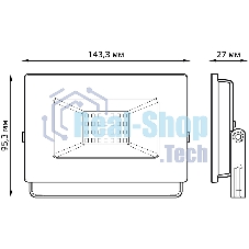 Прожектор светодиодный GAUSS 613527130 LED 30W 2000lm IP65 3000К черный 1/60