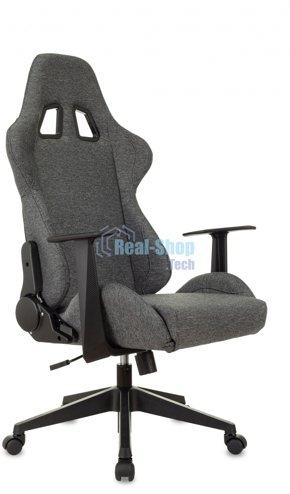 Кресло Zombie Neo 3C1 серый, экокожа, 120 кг, механизм качания