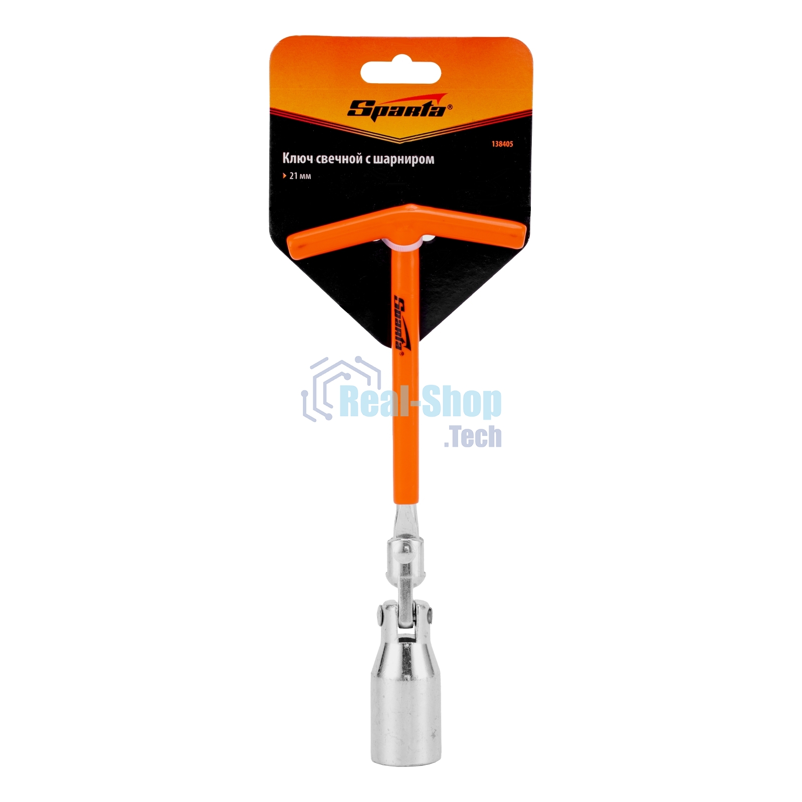 Ключ свечной Sparta 21 мм, с шарниром