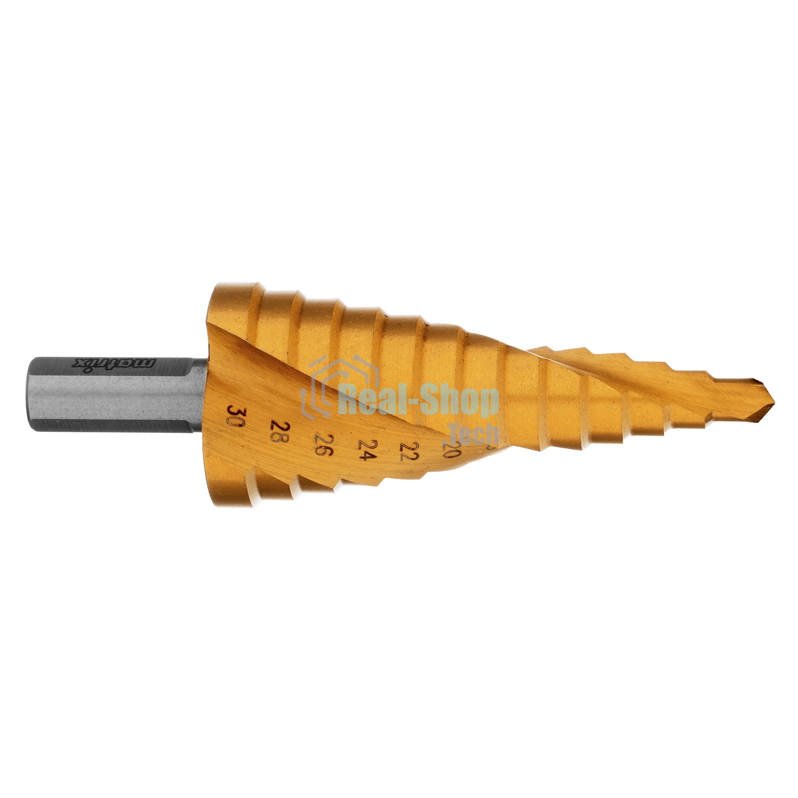 Сверло ступенчатое Matrix, 6-8-10-12-14-16-18-20-22-24-26-28-30 мм,HSS,спирал.проф.,трехгр.хвост.