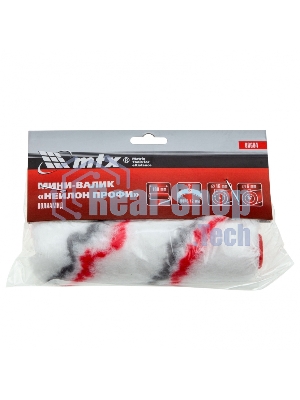 Мини-валик сменный НЕЙЛОН Профи, 100 мм, ворс 12 мм, D - 16 мм, D ручки - 6 мм, полиамид MTX