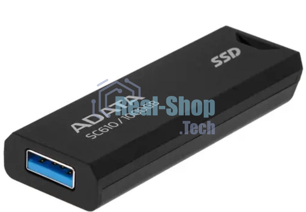 Внешний SSD ADATA SC610, 1TB, USB 3.2 Gen 2 Type-A, R/W 550/500, черный