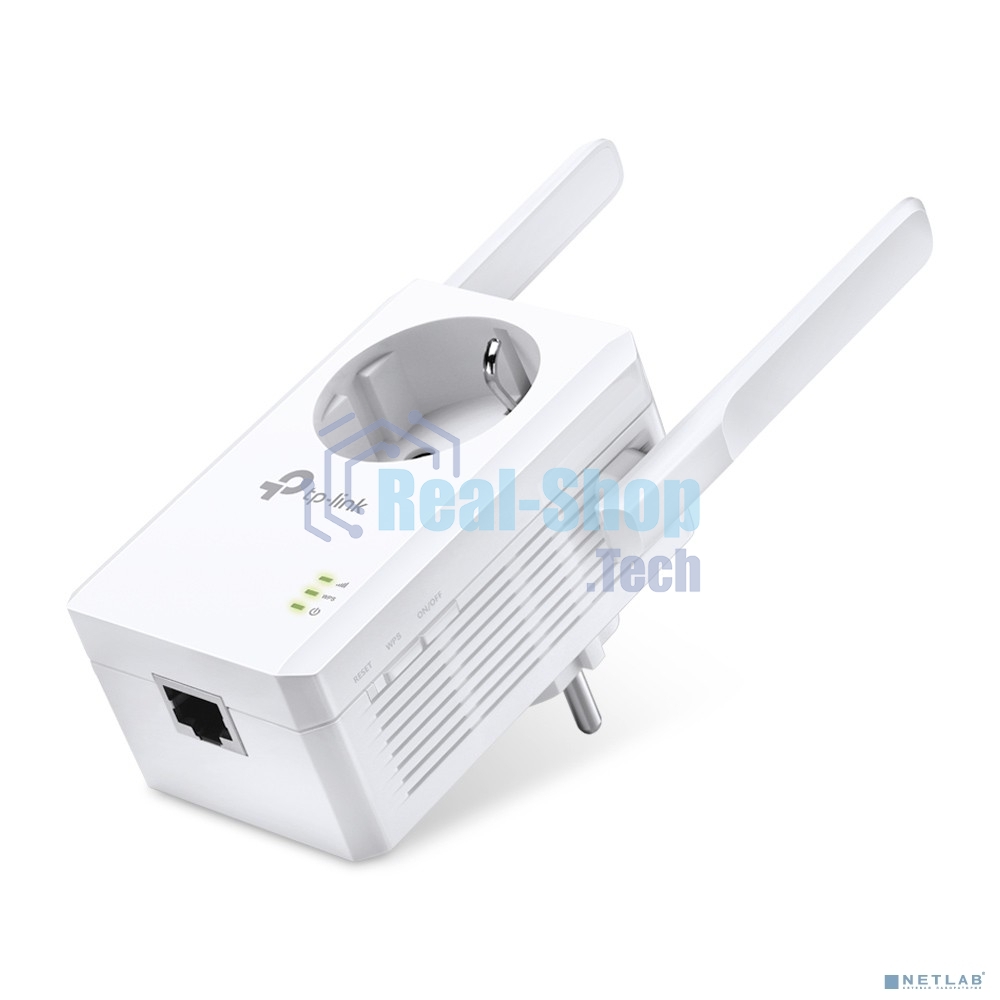 Сетевой адаптер TP-Link SOHO TL-WA860RE 300Mbps Wireless N Wall Plugged Range Extender with AC Passthrough, QCA(Atheros), 2T2R, 2.4GHz, 802.11b/g/n, 1 10/100Mbps LAN port, Range Extender button, Range Extender mode, suppo поставляется без кабеля RJ-45