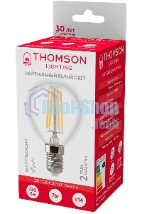 Лампа светодиодная Hiper THOMSON LED FILAMENT GLOBE 7W 730Lm E14 4500K TH-B2084