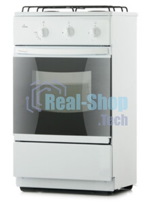 Плита газовая Flama CG 3202 W/B белый, конфорок 2 шт, духовка 30 л, 50 см x 85 см x 38 см