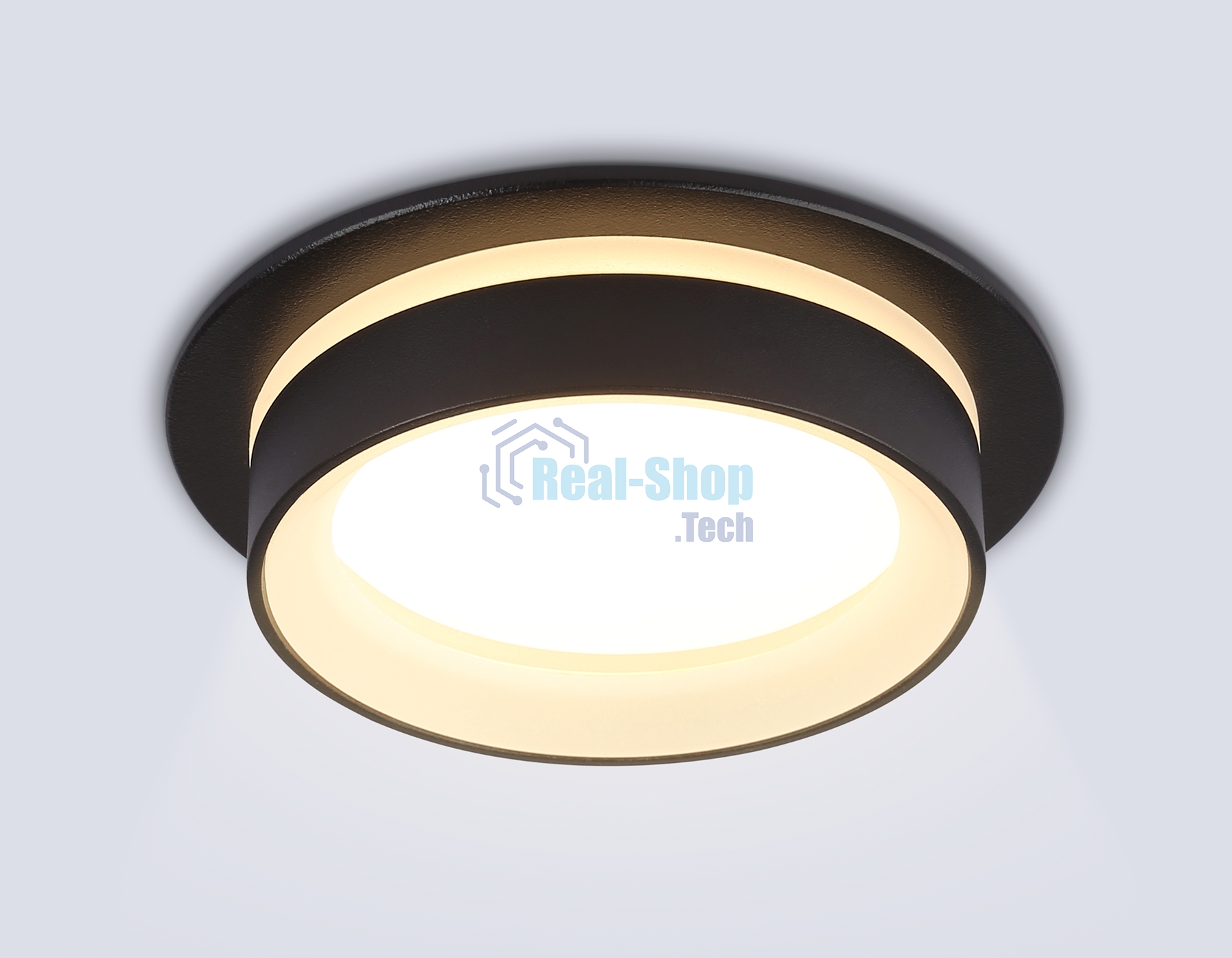 Светильник Ambrella light TN6708 BK черный IP44 GX53 max 15W D105*45