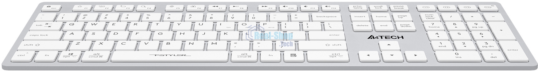 Клавиатура беспроводная A4Tech Fstyler FBX50C, USB, Bluetooth/Радиоканал, белый