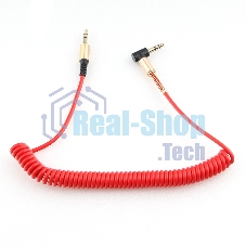 Кабель Cablexpert аудио 90˚ спиральный CCAB-02-35MMLC-1.8MR. 3.5 Jack (M)/3.5 Jack (M), красный, 1.8м, блистер