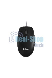 Мышь проводная Logitech M100/100R DARK/GREY (темно-серая/черная), 1000 dpi, USB, кнопки - 3