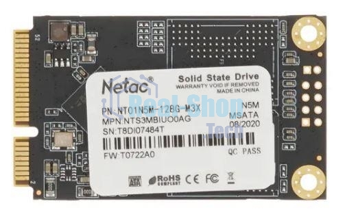 Накопитель SSD Netac N5M, 128Gb, mSATA, R/W 560/520