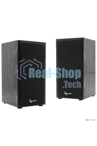 Акустическая система Gembird SPK-203, черный МДФ,2х3 Вт, регулятор громкости, USB