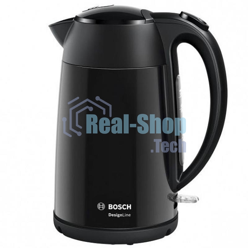 Чайник электрический Bosch TWK3P423 1.7л. 2400Вт черный (корпус: нержавеющая сталь)
