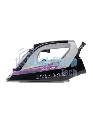 Утюг Galaxy Line GL 6128 фиолетовый/черный, 2200 Вт, 30 г/мин, 140 г/мин, 150 мл