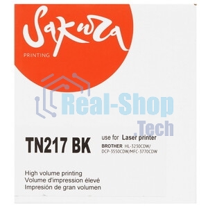 Картридж лазерный Sakura TN217BK для Brother DCP-L3550CDW/DCP-L3550/HL-L3230CDW/HL-L3230/MFC-L3770CDW/MFC-L3770, черный, 3000 к.