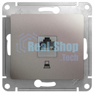 Механизм розетки комп. 1-м Glossa RJ45 кат.5е платина SchE GSL001281K