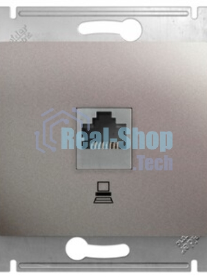 Механизм розетки комп. 1-м Glossa RJ45 кат.5е платина SchE GSL001281K