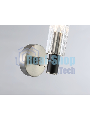 Светильник настенный Ambrella LH55507 SN/BK/CL сатин никель/черный/прозрачный E14 max 40W 120*100*250