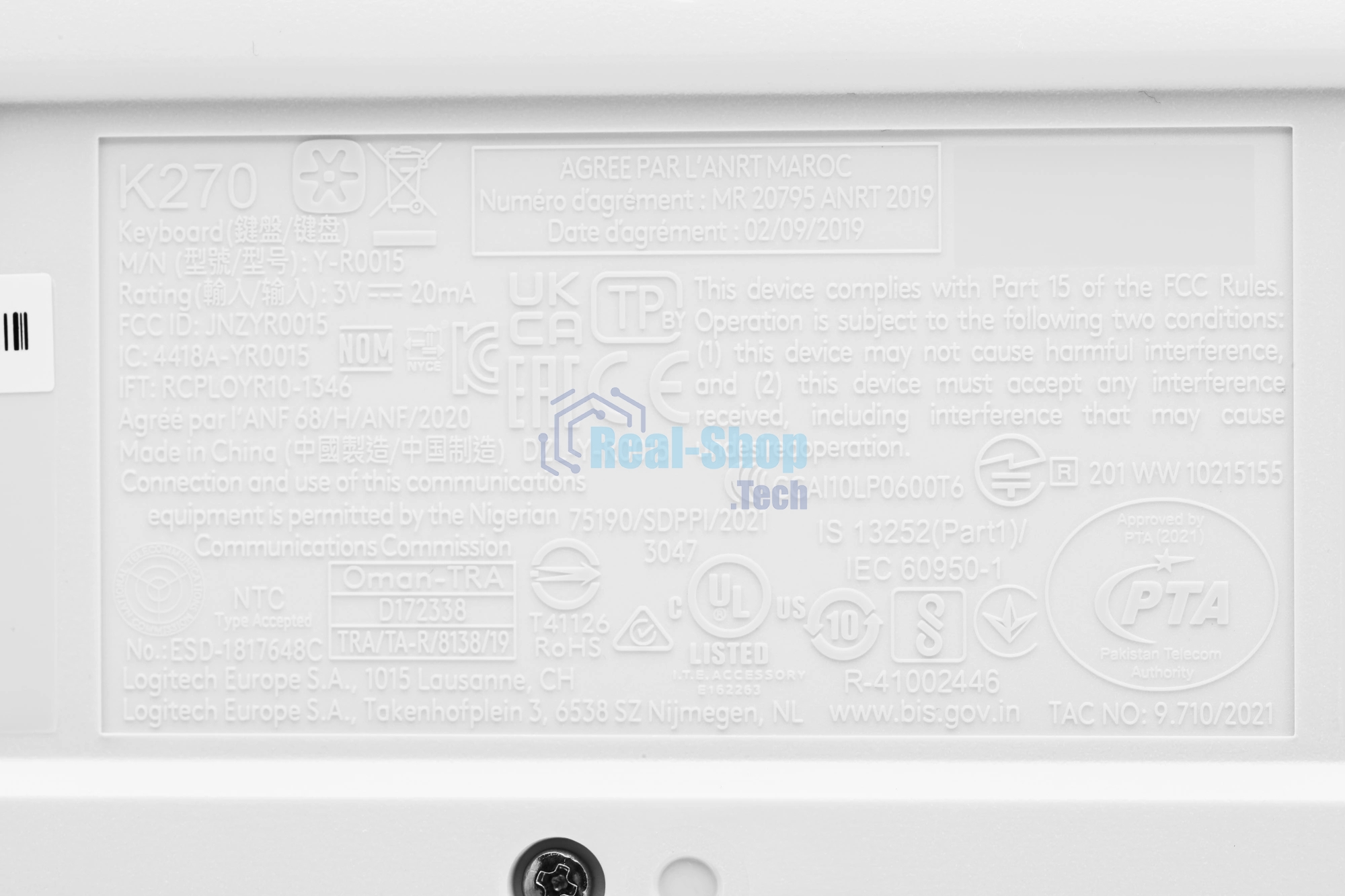 Клавиатура беспроводная Logitech Keyboard K270 Wireless 920-003757/920-003058