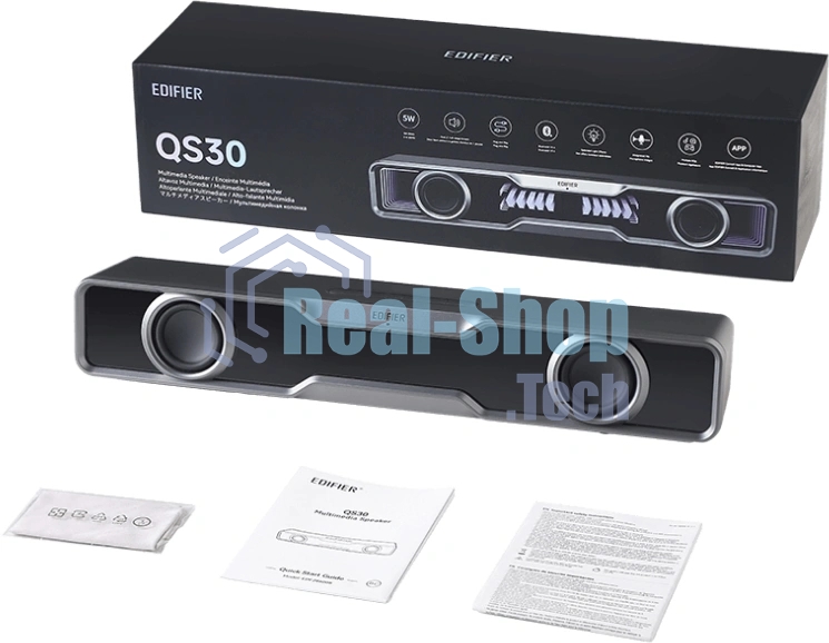 Колонки Edifier QS30 1.0 черный 5Вт BT