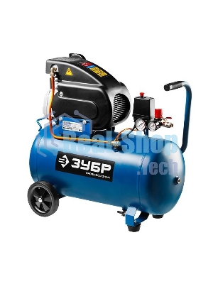 Компрессор поршневой Зубр ЗКПМ-240-50-1.5 воздушный масл. прямой привод 240л/мин 50л 8атм 1500Вт