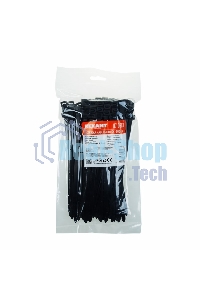 Хомут-стяжка кабельная нейлоновая Rexant 200 x7,6 мм, черная, упаковка 100 шт.