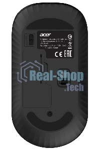 Мышь беспроводная Acer OMR130 черный, 1200 dpi, радиоканал, USB, кнопки - 3