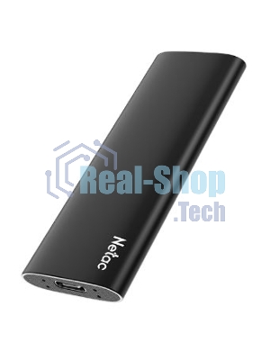 Внешний SSD Netac Z SLIM, 128 GB, USB 3.2 Gen 2 Type-C, R/W 520/480, черный