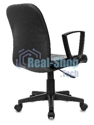 Кресло Бюрократ CH-327 черный, экокожа, 120 кг, механизм качания