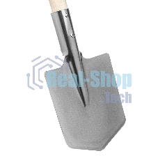 Лопата саперная Сибртех из нержавеющей стали, деревянный черенок