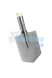 Лопата саперная Сибртех из нержавеющей стали, деревянный черенок