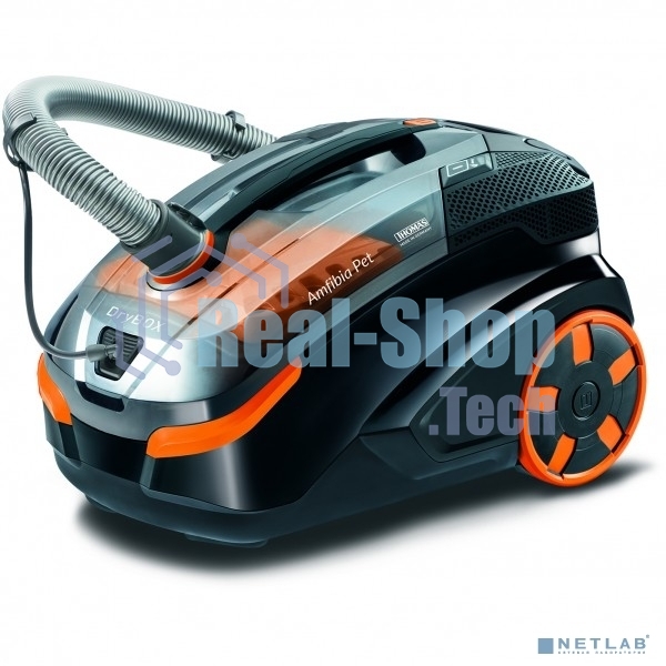 Моющий пылесос Thomas DryBOX AMFIBIA PET черный/оранжевый, 325/1700Вт, уборка влажная/сухая, пылесборник контейнер 2 л