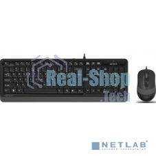 Комплект клавиатура + мышь A4 Fstyler F1010 клав:черный/серый мышь:черный/серый USB Multimedia
