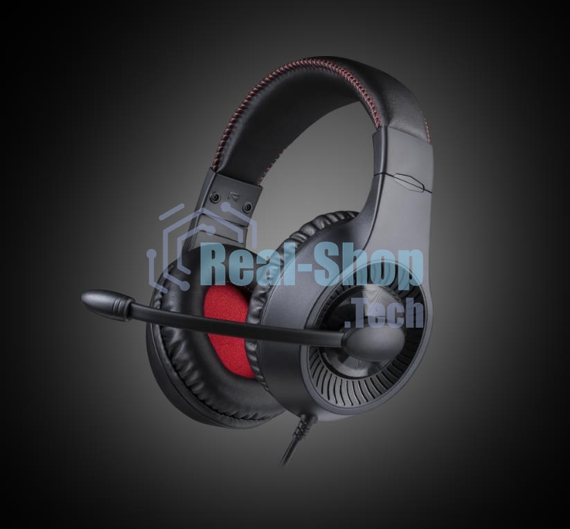 Гарнитура Redragon Pelias чёрный, проводная, 2 x mini jack 3.5 мм, подсветка