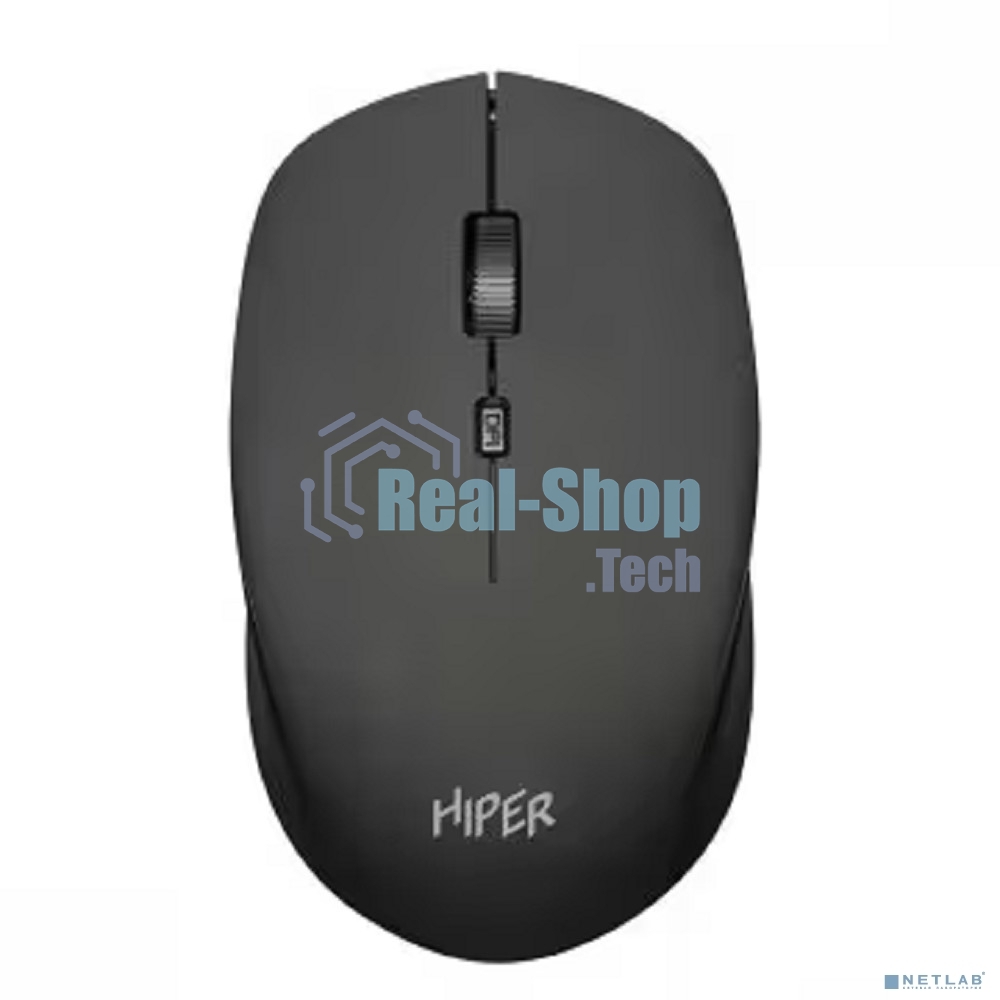 Мышь беспроводная HIPER HOMW-091 черный, 1600 dpi, радиоканал, USB, кнопки - 4