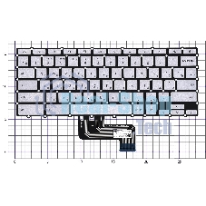 Клавиатура для ноутбука Asus Chromebook C433T серебристая с подсветкой