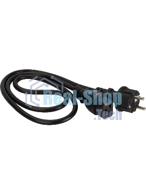 Шнур питания Lanmaster LAN-PP19L/SH-0.5-BK C19-Schuko проводник.:3x1.5мм2 0.5м 220В 16А черный
