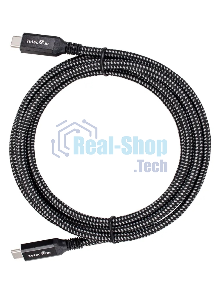 Кабель USB4 TypeCM/CM 8K@30Hz, 40Gbps, PD 240W, медь Telecom 1.5м TUS840-1.5M