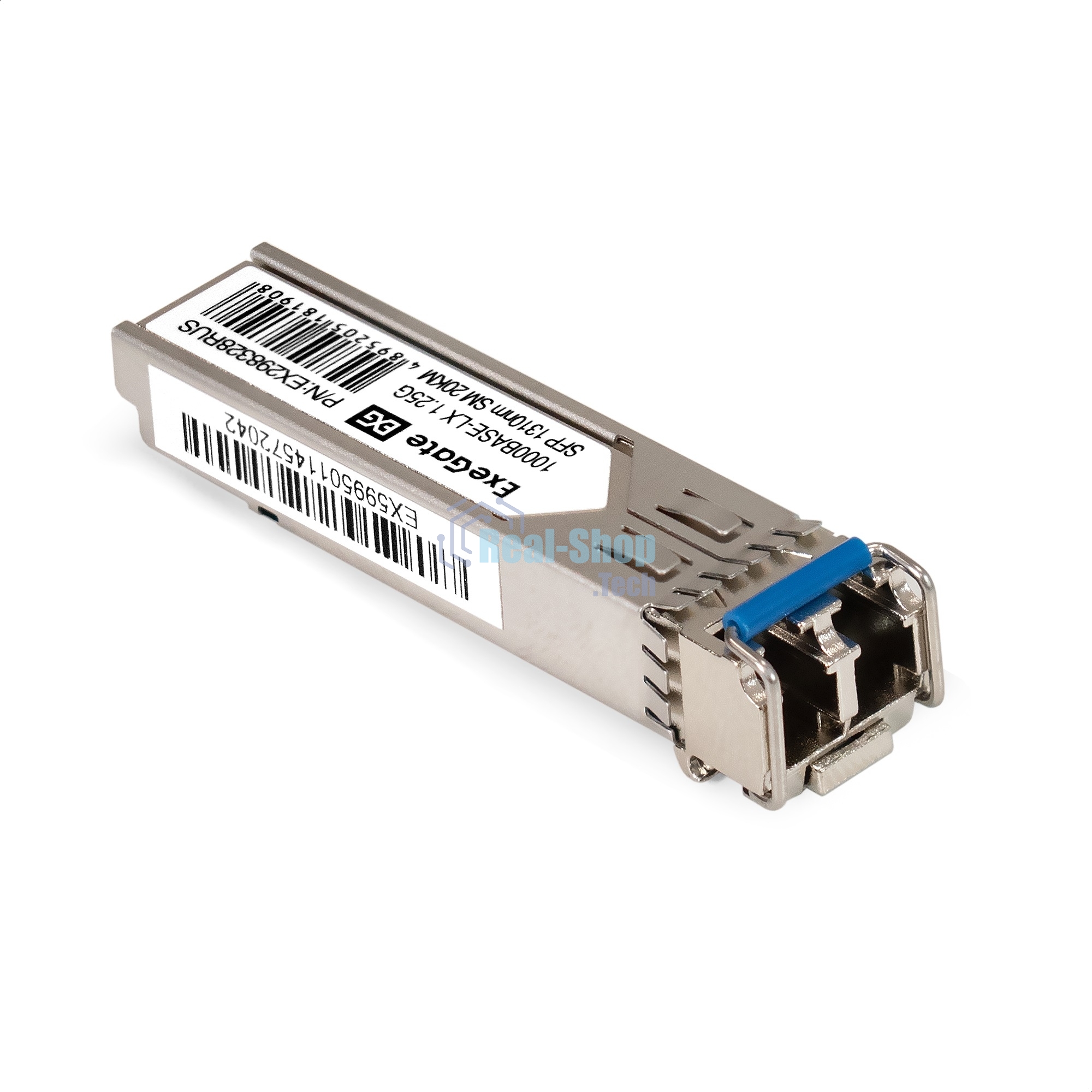 Трансивер SFP EXT-1G-SM1310-LC2-20KM (1000Base-LX для одномодового оптического кабеля, 1,25 Гбит/с, Tx:1310/Rx:1310 нм, до 20 км, разъем Duplex LC)